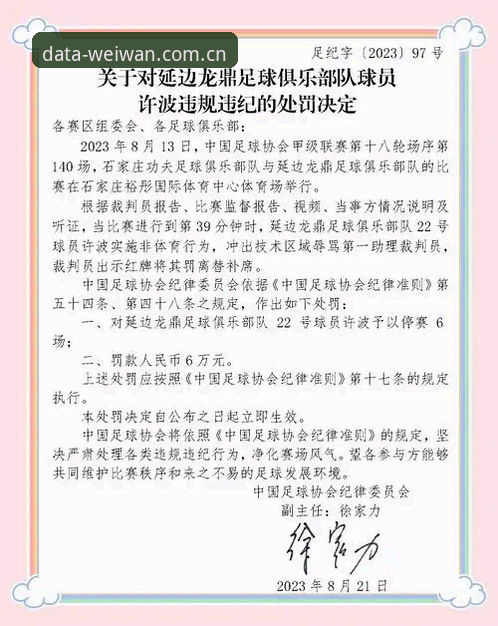 足协第三批禁足名单公布 vs 微玩体育平台数据解读：从65人处罚看中国足球乱象